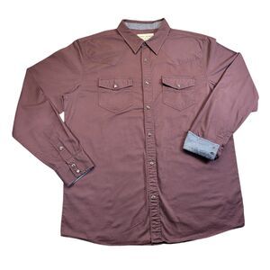 Cody James Western Shirt James Men's Pearl Snap‎ Flip Cuff Regular Fit Large